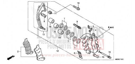 ETRIER DE FREIN AVANT (G.) (CBF600SA/NA) CBF600NA9 de 2009